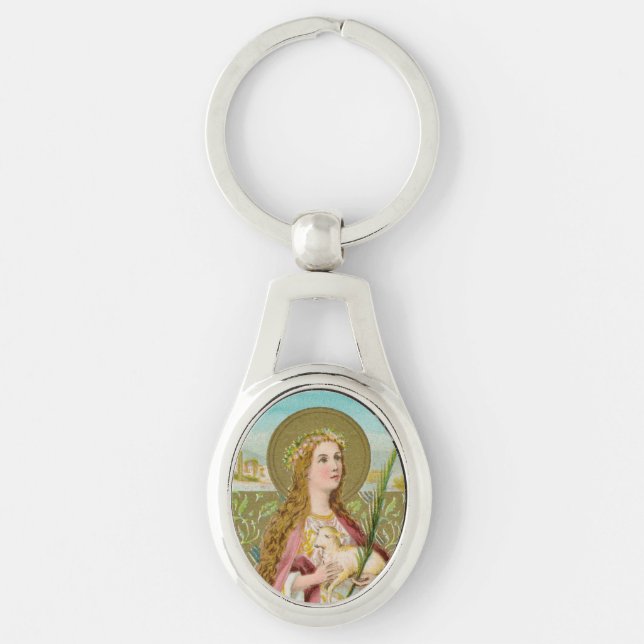 St. Agnes of Rome (BC 01) Keychain (Front)