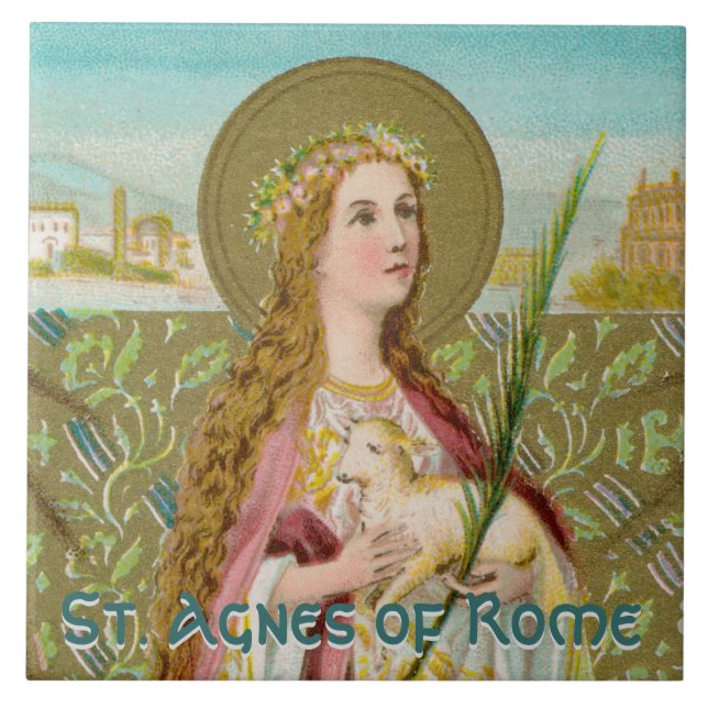 St. Agnes of Rome (BC 01) Tile (Front)