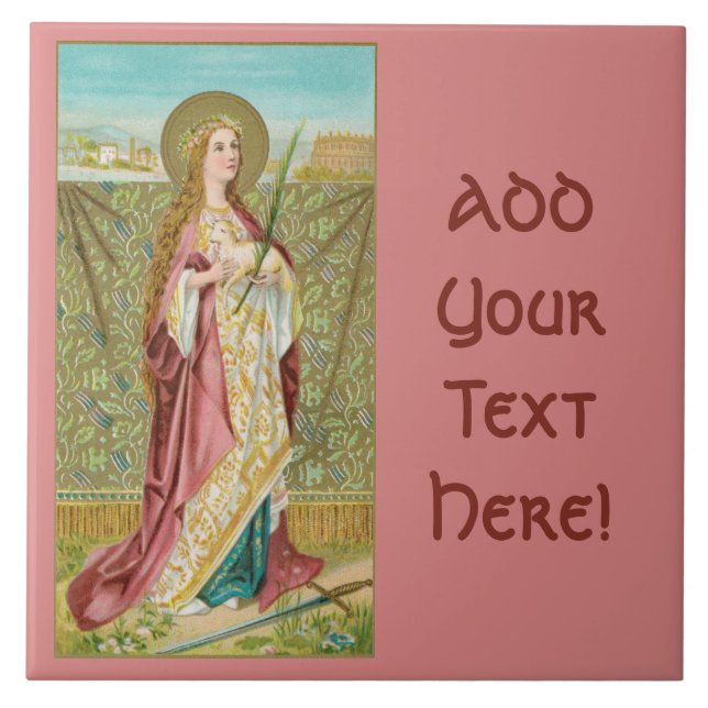 St. Agnes of Rome (BC 01) Tile (Front)