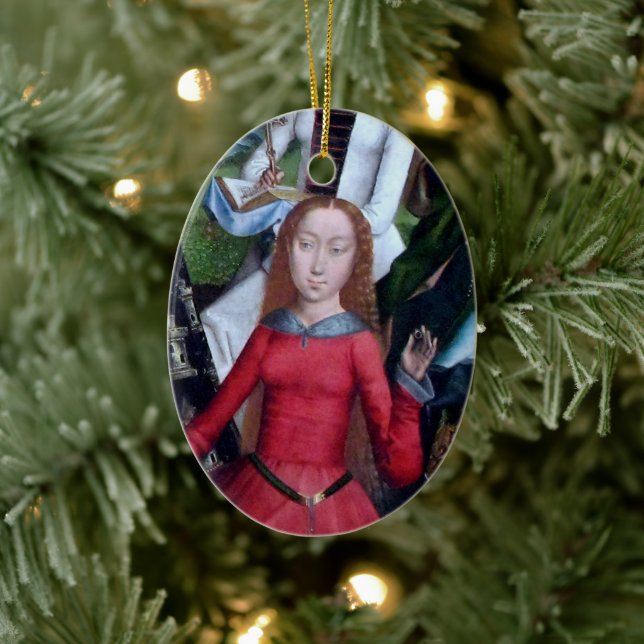 St. Agnes of Rome (detail; M 070) Ceramic Ornament (Tree)