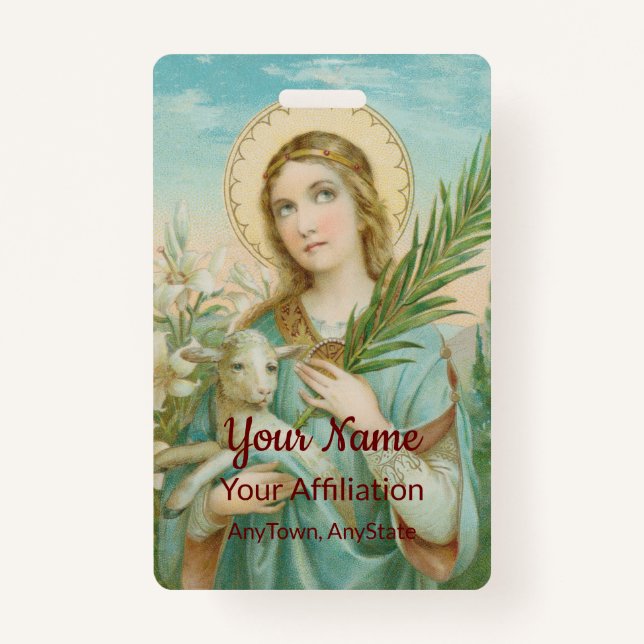 St. Agnes of Rome (MH 01) Badge (Front)