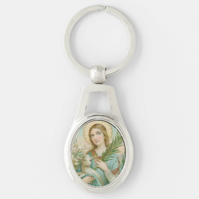 St. Agnes of Rome (MH 01) Keychain (Front)