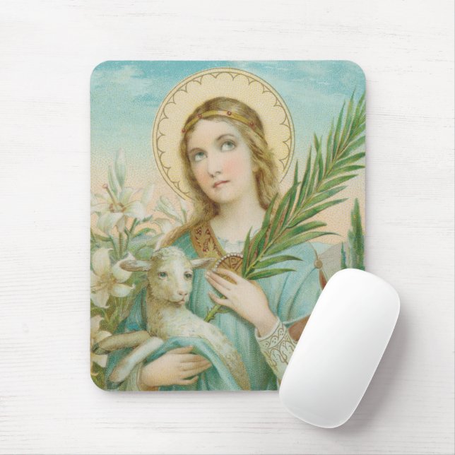 St. Agnes of Rome (MH 01) Mouse Pad (With Mouse)