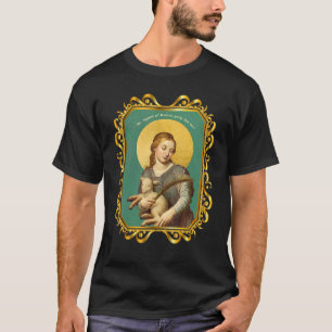 St Agnes of Rome Prayer Card Vintage Catholic Sain T-Shirt