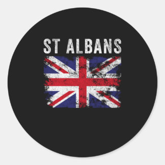 St Albans UK Flag England Souvenir Classic Round Sticker