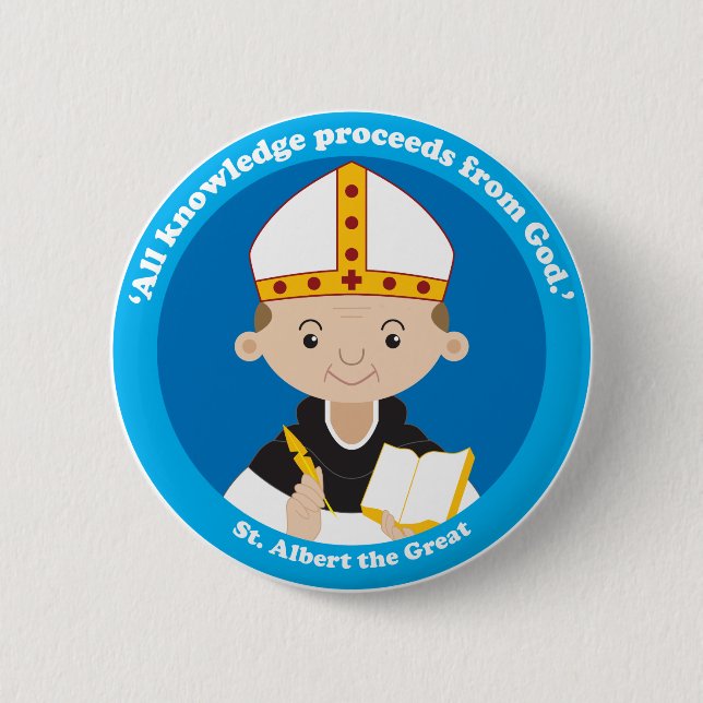 St. Albert the Great 2 Inch Round Button (Front)