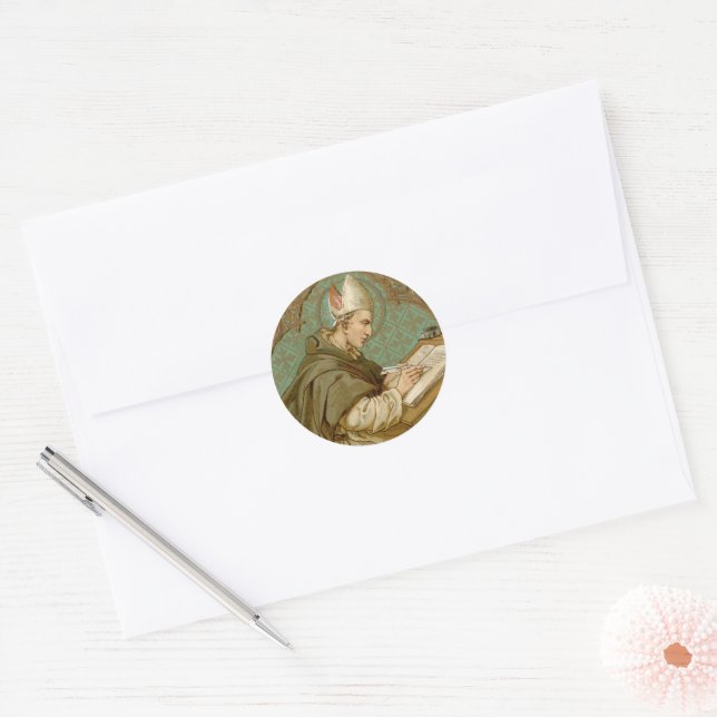 St. Albert the Great (BK 013) Classic Round Sticker (Envelope)