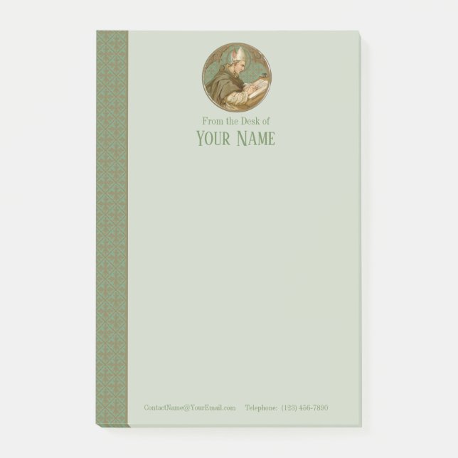 St. Albert the Great (BK 013) (Style 1) 4"x6" Post-it Notes (Front)