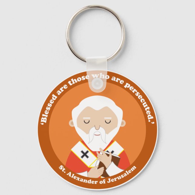 St. Alexander of Jerusalem Keychain (Front)