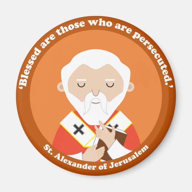 St. Alexander of Jerusalem Magnet (Front)
