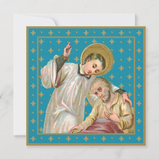 St. Aloysius Gonzaga & Plague Victim (M 006) (Front)