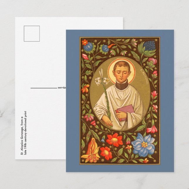 St. Aloysius Gonzaga (PM 01) Postcard 1 (Front/Back)