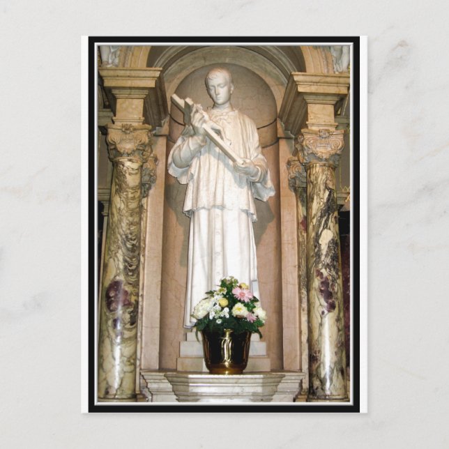 St. Aloysius Gonzaga Statue Postcard (Front)
