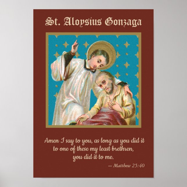 St. Aloysius & Plague Victim (M 006) Poster (Front)