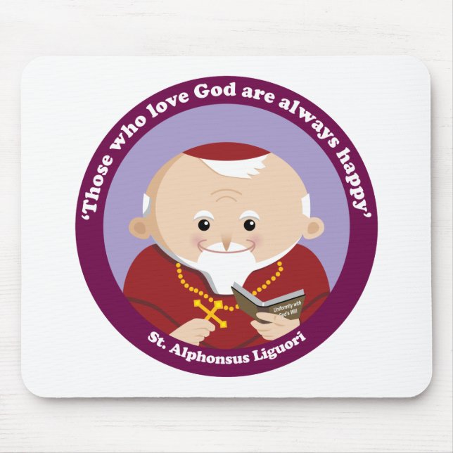 St Alphonsus Liguori Mouse Pad (Front)