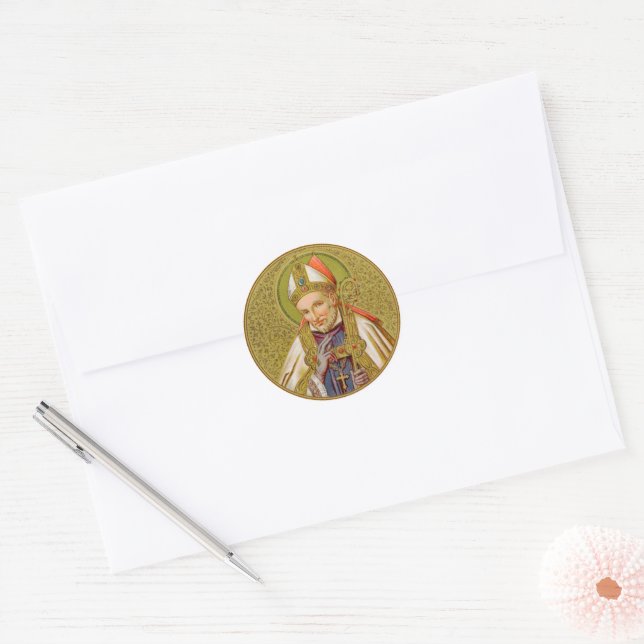 St. Alphonsus Liguori (SNV 02) (Round) Classic Round Sticker (Envelope)