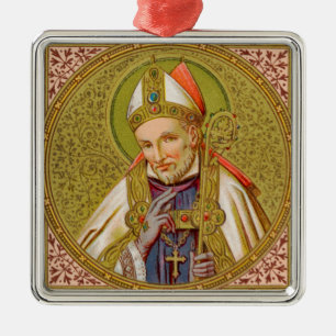 St. Alphonsus Liguori (SNV 02) (Square) Metal Ornament