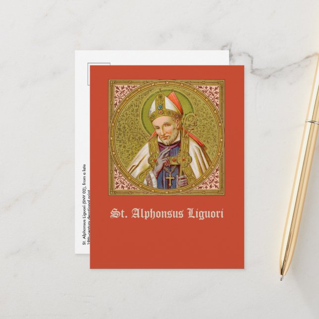 St. Alphonsus Liguori (SNV 02) (Square) Postcard (Front/Back In Situ)