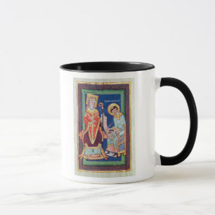 St. Amand returning a scroll to St. Baudemond Mug