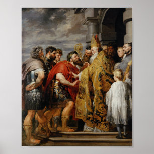 St. Ambrose et Theodosius - Poster Rubens Imprimer