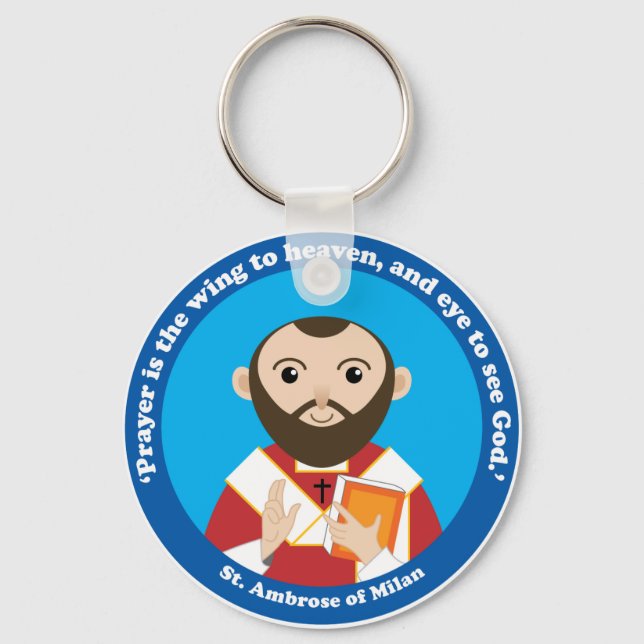 St. Ambrose of Milan Keychain (Front)