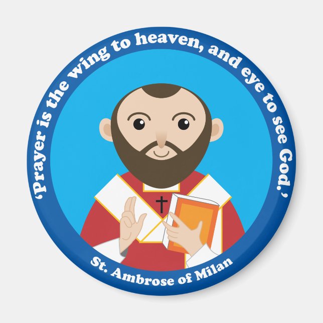 St. Ambrose of Milan Magnet (Front)