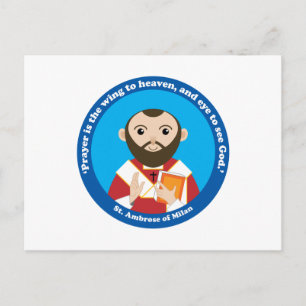 St. Ambrose of Milan Postcard