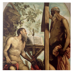 St. Andrew and St. Jerome Tile