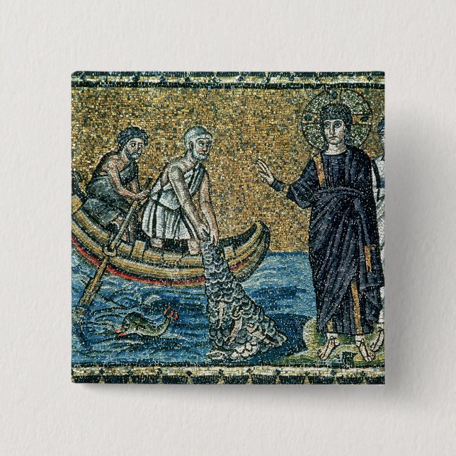 St. Andrew and St. Peter 2 Inch Square Button (Front)