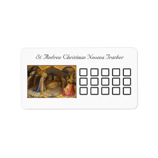 St. Andrew Christmas Novena Tracker Label