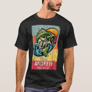 St Andrew Fishing Patron Saint of Fisherman Cathol T-Shirt