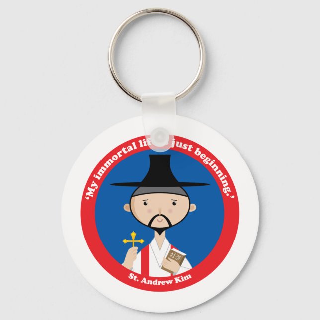 St. Andrew Kim Keychain (Front)