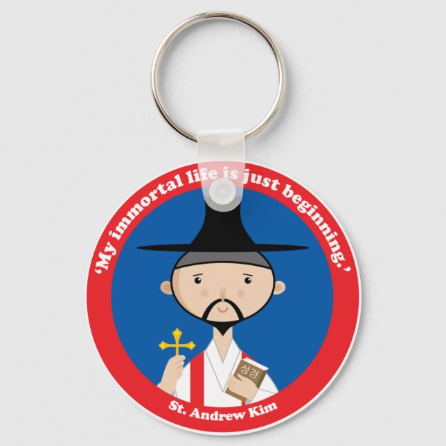 St. Andrew Kim Keychain (Front)