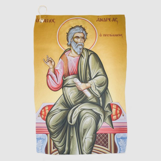 St. Andrew Patron  Fishermen Golfers Scotland Golf Towel (Front)