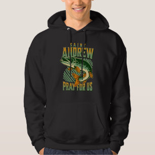 St Andrew Patron Saint of Fishing Fisherman Cathol Hoodie