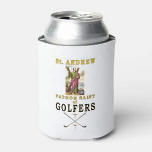 ST ANDREW PATRON SAINT of GOLFERS Can Cooler