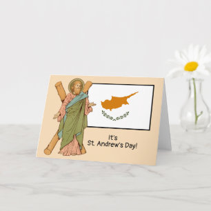 St. Andrew (RLS 01) with Flag of Cyprus Feast Day  Card