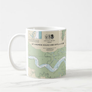 St Andrew Sound and Satilla River Nautical Chart Coffee Mug