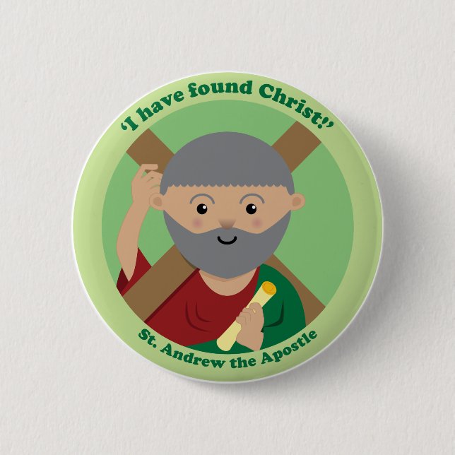 St. Andrew the Apostle 2 Inch Round Button (Front)