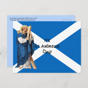 St. Andrew the Apostle and the Flag of Scotland Postcard