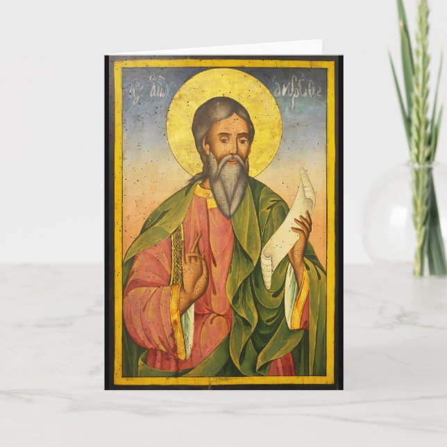 St. Andrew the Apostle by Yoan From Gabrovo Card (Front)