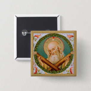 St. Andrew the Apostle (JMAS 02) 2 Inch Square Button
