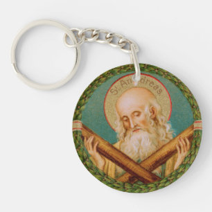 St. Andrew the Apostle (JMAS 02) Round Acrylic Keychain