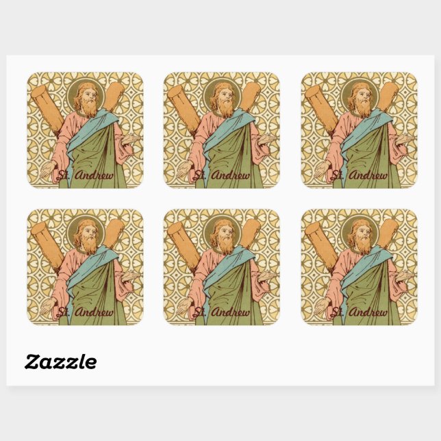 St. Andrew the Apostle (RLS 01) Square Sticker (Sheet)