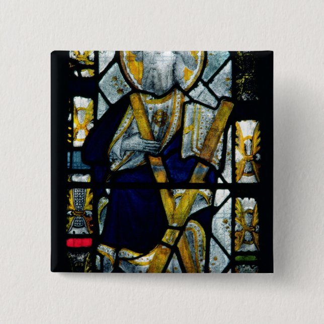 St. Andrew with Saltire Cross, British 2 Inch Square Button (Front)
