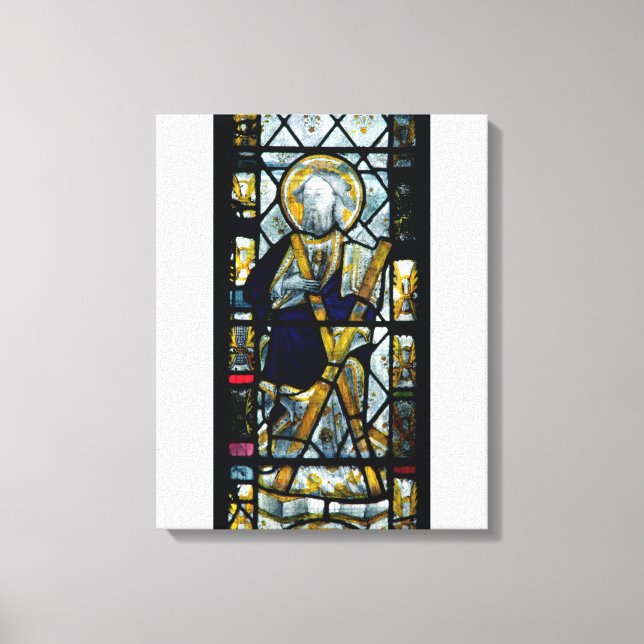 St. Andrew with Saltire Cross, British Canvas Print (Front)