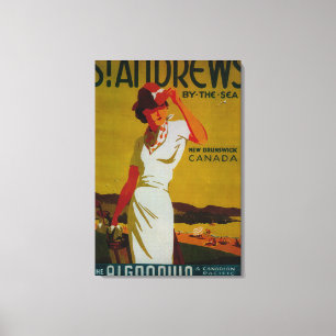 St. Andrews Algonquin Vintage PosterEurope Canvas Print