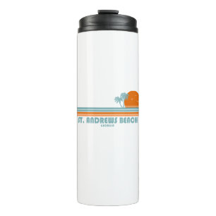 St. Andrews Beach Georgia Sun Palm Trees Thermal Tumbler