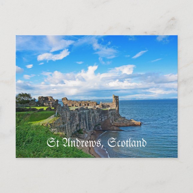 St Andrews Castle, Scotland, postcard (Front)