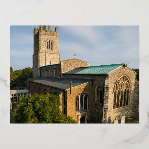St Andrews Church Hornchurch   Foil Holiday Postcard
